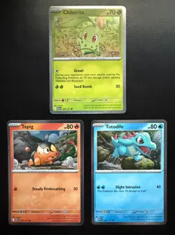Pokemon Ascended Heroes First Partner Pin Collection NM Promo Set, CARDS ONLY - Image 1