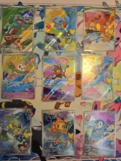 Pokemon TCG First Partner Illustration Collection Kanto Series 1 Full Set of 9 - Image 1
