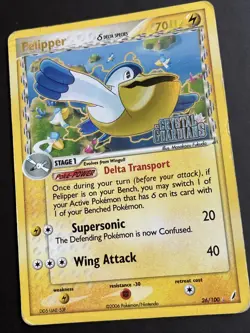 Pokemon TCG Pelipper EX Crystal Guardians 26/100 Reverse Holo Rare Stamped HP - Image 4
