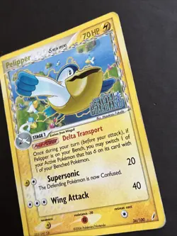Pokemon TCG Pelipper EX Crystal Guardians 26/100 Reverse Holo Rare Stamped HP - Image 5