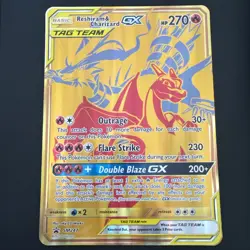 2021 Pokemon Sun & Moon Reshiram & Charizard GX Oversized Jumbo BSP #SM247! - Image 2