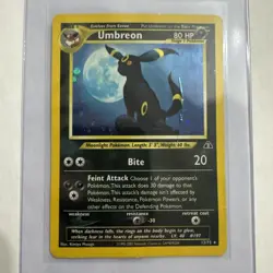 Umbreon Pokemon Neo Discovery Holo Rare 13/75 DMG - Image 1