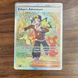 Pokemon TCG Ethan's Adventure 236/182 DR1en Trainer Supporter Holo Full Art - Image 1