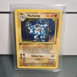 Pokemon 1st edition Machamp Base Set 8/102 Holo Rare - Image 1