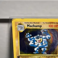 Pokemon 1st edition Machamp Base Set 8/102 Holo Rare - Image 3
