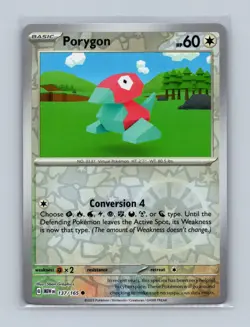 Porygon 137/165 Common 151 Pokemon Reverse Holo Lightly Played - Image 1