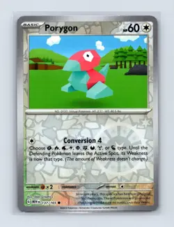 Porygon 137/165 Common 151 Pokemon Reverse Holo Lightly Played - Image 1