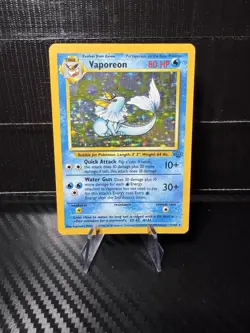 Vaporeon 12/64 Holo Rare Jungle Pokemon Unlimited Holo Moderately Played - Image 1