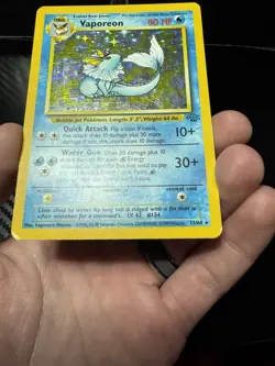Vaporeon 12/64 Holo Rare Jungle Pokemon Unlimited Holo Moderately Played - Image 4