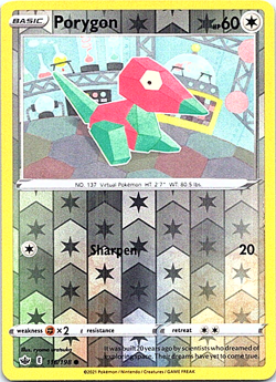 Porygon 116/198 Reverse Holo Pokemon Chilling Reign Near Mint - Image 1