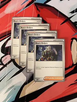 4 x Boss’s Orders - 114/132 - Mega Evolution - Playset - Pokemon TCG - Image 1