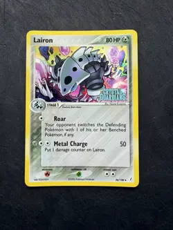 Pokemon TCG Lairon EX Crystal Guardians 36/100 Reverse Holo Stamped NM - Image 1