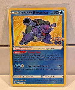 The Pokemon Company Radiant Blastoise 018/078 Pokemon GO RR Holo 150 HP EN - Image 1