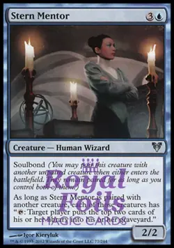 Stern Mentor 3x FOIL AVR MTG Avacyn Restored Uncommon MINT blue - Image 1