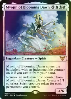 MTG Myojin of Blooming Dawn Foil ** Neon Dynasty Commander ** English - Image 1