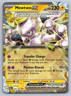 Mewtwo ex 058/182 Double Rare Paradox Rift Pokemon Holo Near Mint - Image 1