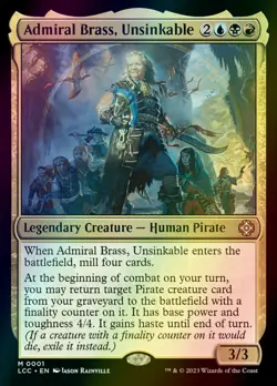 MTG Admiral Brass, Unsinkable Foil ** The Lost Caverns of Ixalan Commander ** En - Image 1