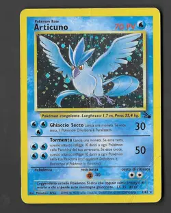 Vintage Pokemon TCG Articuno Holo 2/62 Fossil Italian Damaged (High Value 1) - Image 1