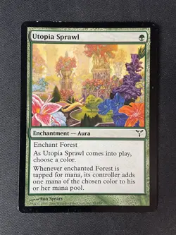 MTG Dissension #99 Utopia Sprawl Enchantment MP - Image 1