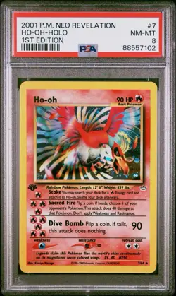 2001 Pokemon Neo Revelation - Ho-oh 1st Edition Holo 07/64 PSA 8 - Image 1