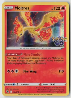 Moltres 012/078 - Pokemon GO Holo - PTCG - Image 1