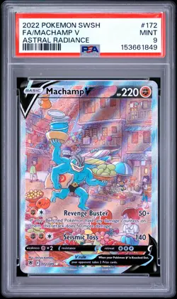 POKEMON SWORD & SHIELD ALT ART MACHAMP V 172/189 ASTRAL RADIANCE 2022 PSA 9 - Image 1