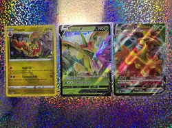 Pokemon TCG Flapple: Full Art 019/163 VMAX; 018/163 V; Cosmos Promo SWSH189 - Image 1