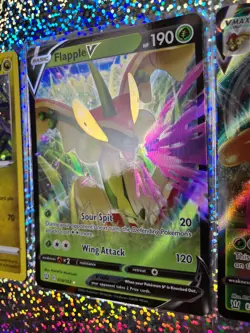 Pokemon TCG Flapple: Full Art 019/163 VMAX; 018/163 V; Cosmos Promo SWSH189 - Image 4