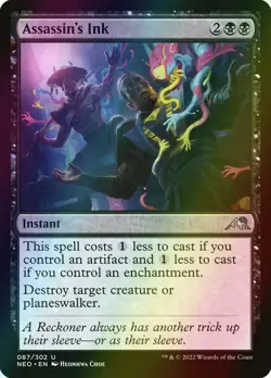 MTG Assassin's Ink Foil ** Kamigawa: Neon Dynasty ** English - Image 1