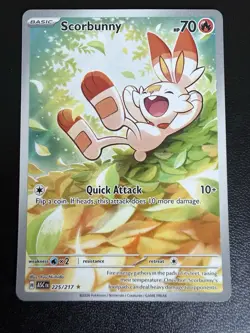 Scorbunny 225/217 Ascended Heroes Pokemon TCG Illustration Rare Holo - Image 1