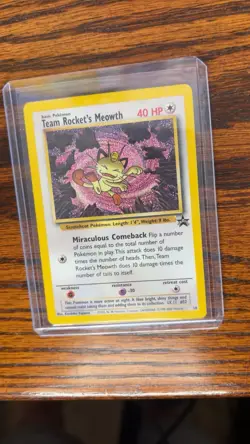 Team Rockets Meowth #18 - Black Star Promo WOTC Pokemon TCG - Image 1