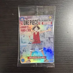 Bandai One Piece Card Game Monkey.D.Luffy P-055 US VOYAGE Promo Holo EN 2026 - Image 1