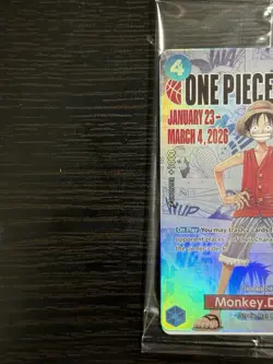 Bandai One Piece Card Game Monkey.D.Luffy P-055 US VOYAGE Promo Holo EN 2026 - Image 4