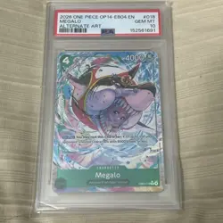 Megalo EB04-018 R ALT ART - The Azure Sea's Seven ENGLISH OP14 One Piece PSA 10 - Image 2