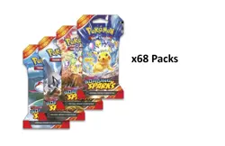 Pokemon TCG Surging Sparks Sleeved Booster Blister Lot Of 68 Sealed NEW - Image 1