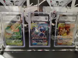 CGC Sequential 10s! Venusaur/Charizard/Blastoise Tag Team JPN Pokemon Remix Bout - Image 1