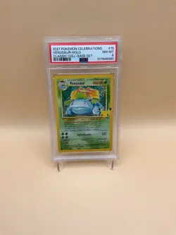 Venusaur-Holo 2021 Pokemon Celebrations #15 NM-MT Classic Coll Base Set PSA 8 - Image 1