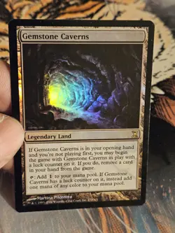 Gemstone Caverns Time Spiral Foil Moderately Played MTG - Image 1