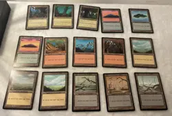 FULL set of 4th FBB Korean basic lands, played, 2 of 2, see pics! - Image 1