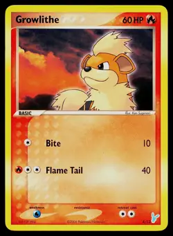 Pokemon Card Growlithe 4/12 EX Trainer Kit 2 Minun - Image 1