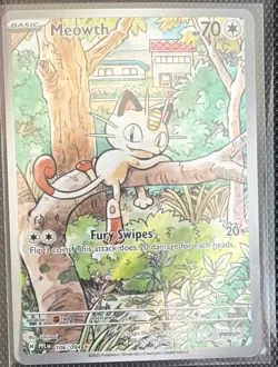 Pokemon Co. Meowth 106/094 ME02 Phantasmal Flames Holo Illus Rare Eng - Image 1