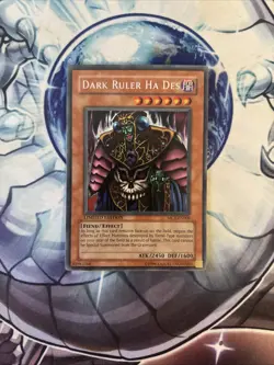 (MC1) Yugioh Dark Ruler Ha Des MC1-EN006 Secret Rare Limited Edition LP - Image 1