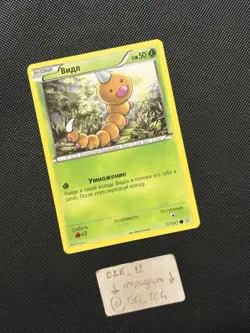 RUSSIAN Pokemon XY Primal Clash - Weedle - 1/160 - Non Holo Common - M/NM - Image 3