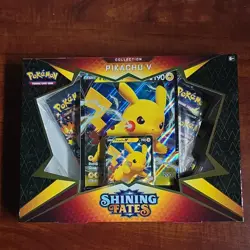 Pokemon TCG Shining Fates Pikachu V Collection Box Booster Promo English 2021 6+ - Image 1