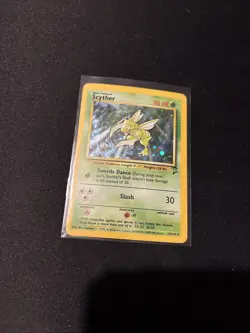 Pokemon TCG - Scyther Base Set 2 17/130 - Unlimited Holo Rare - Ungraded MP - Image 1