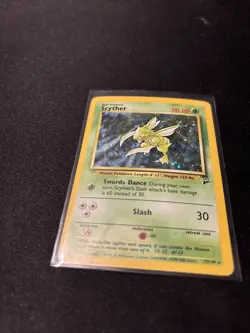 Pokemon TCG - Scyther Base Set 2 17/130 - Unlimited Holo Rare - Ungraded MP - Image 2