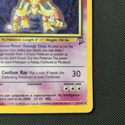 Pokemon TCG Alakazam Base Set 2 1/130 Holo Unlimited Holo Rare - Image 4