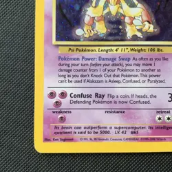 Pokemon TCG Alakazam Base Set 2 1/130 Holo Unlimited Holo Rare - Image 5