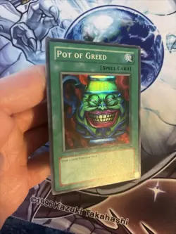 (MC1) Yugioh Pot Of Greed Super Rare DB1-EN134 LP - Image 2