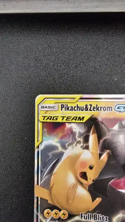 Pokemon Pikachu & Zekrom GX 33/181 SM Team Up TAG TEAM Holo UR English 2019 - Image 4
